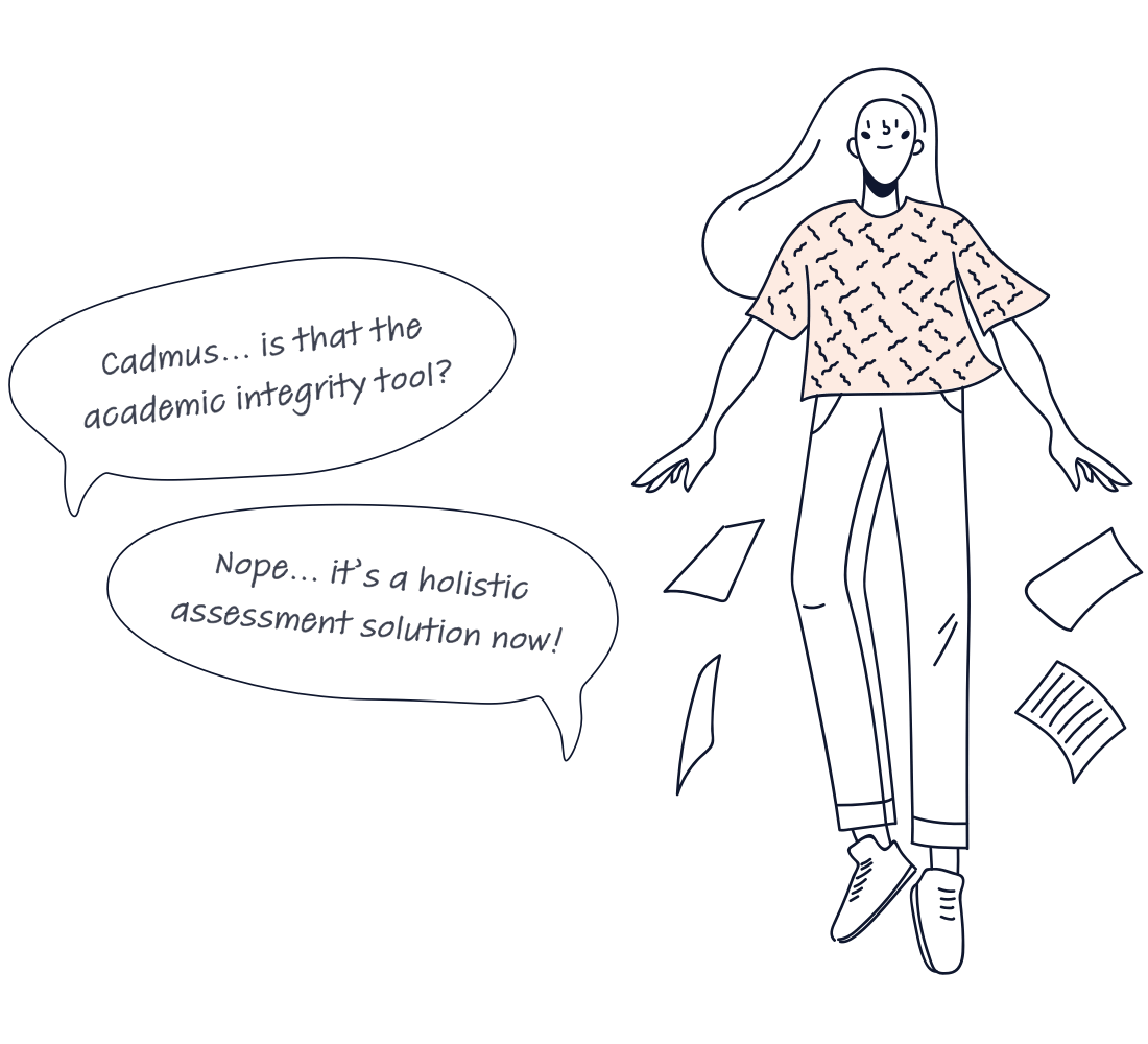An illustration of lady floating in the air